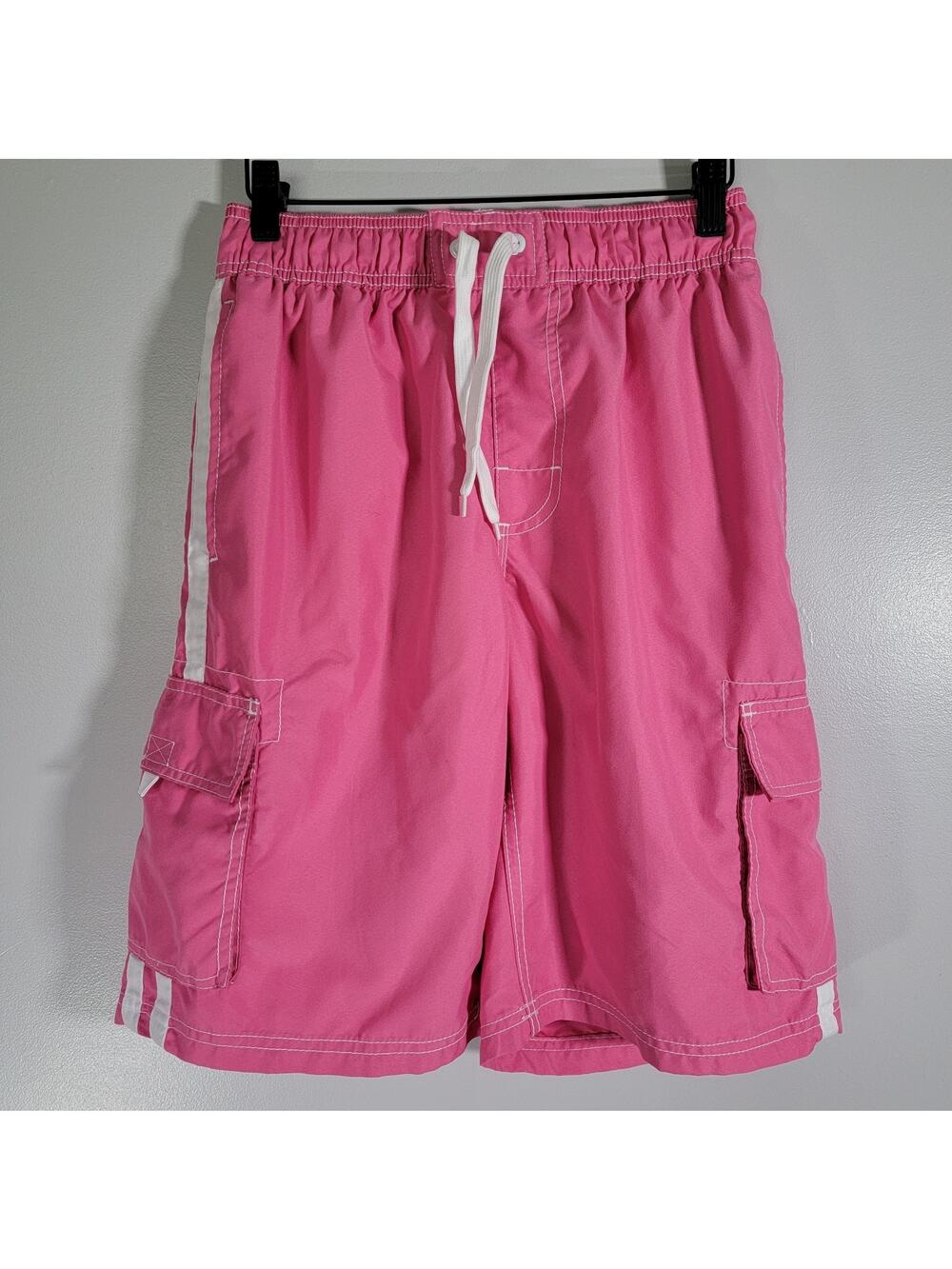 Pink Swim Cargo Shorts Trunks Mesh Lined Mens S Kanu Beach Watersports Cabin